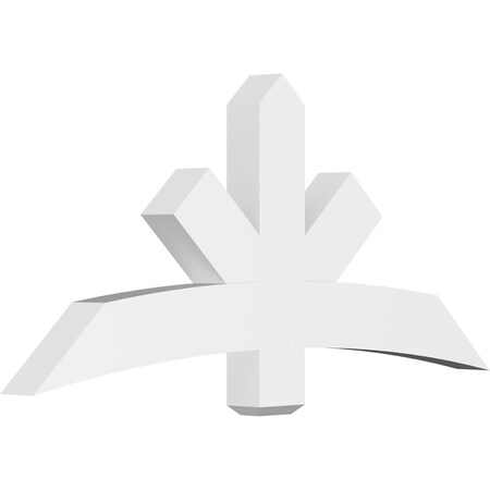 Ekena Millwork Alberta Architectural Grade PVC Gable Bracket, 60"W x 27 1/2"H x 4"D x 6"F, 11/12 Pitch GBP060X28X0406ALB00